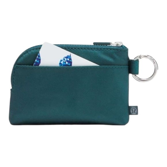 Lululemon Clippable Card Pouch, Warp Teal / Ideal Mint - Picture 5 of 10